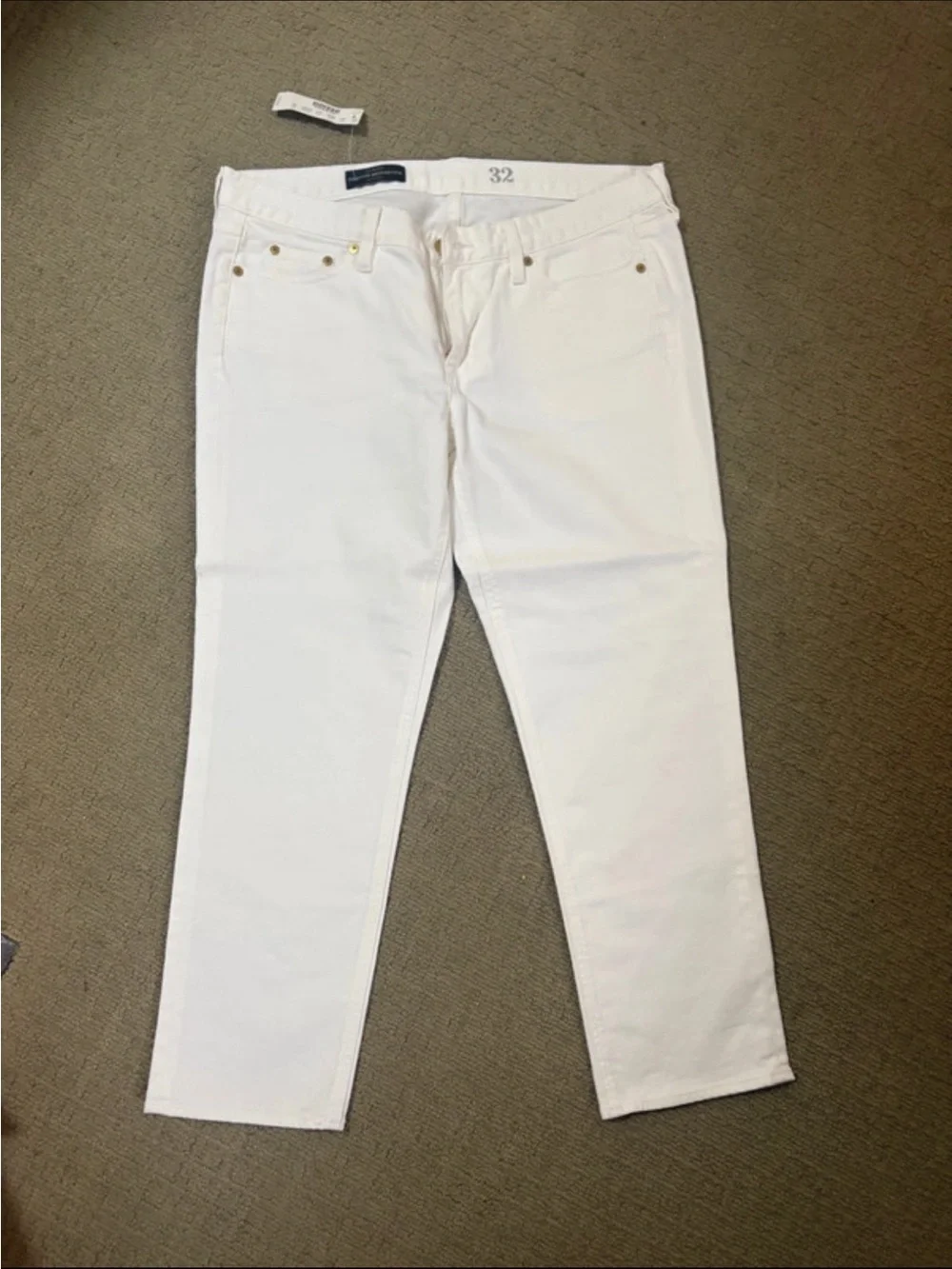 NWT J.CREW cropped matchstick white jeans